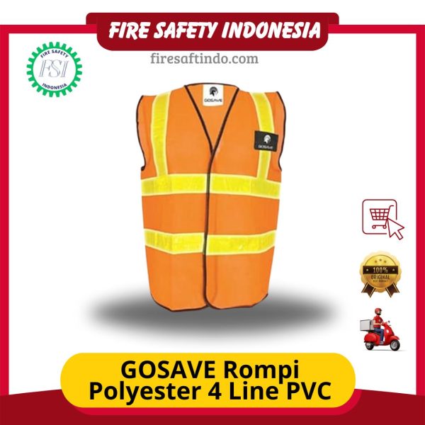 GOSAVE Rompi Polyester 4 Line PVC